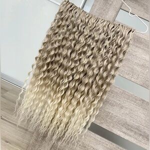 Full set double ended extensions ombré Blonde wavy